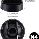 Jetec 4 Pack Control Knobs Replacement with 12 Adapters for Oven/Stove/Range, Please Check Carefully Whether The Dimensions in Figure Match(Black)