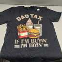 Dad Tax - If I'm Buying I'm Trying Funny Dad Humor T-Shirt (Black, M)