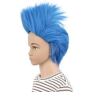 karlery Kids Girls Short Straight Blue Wig Halloween Costume Wig Anime Cosplay Party Wig