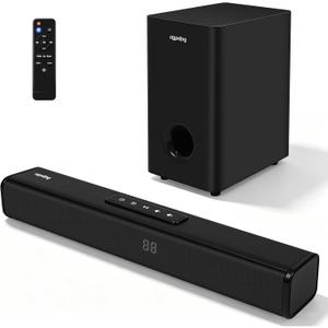 2.1 Channel Soundbar for TV, 30W Sound Bar with Subwoofer, HDMI ARC/Optical/Bluetooth Home Theater System for Smart TV, PC, Gaming
