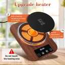 Sourdough Starter Warmer with Glass Dome, Precise 1F Thermostat Control (70-100F), Sourdough Warmer and Dome for Home Baking,24H Timer Auto Warming On/Off Sourdough Warming MatWood Grain