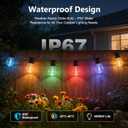 Beizelte Outdoor String Lights, 400FT RGB+IC Outside Light Dimmable Shatterproof LED Bulbs, IP67 Waterproof Chasing Effect Lighting DreamColor Patio Strip Lights for Backyard, Balcony, Outdoor Living