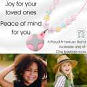 Airtags Holder Airtags Necklace Kid Adult, Airtags Kids Hidden | Adjustable Air Tag Necklace Kids, Adults | Waterproof Airtags Case (Blossom)