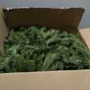 9FT Pre-Lit Artificial Christmas Garland with 50 LED Light Battery Operated, Holiday Decorations with 300 Tip Branch, for Indoor Door Home Stairs Fireplaces Wall