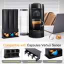 2 x 2 Pack Pod Dispenser Compatible with Nespresso/Vertuo Capsules 3 Compartment Box Sleeve Holder with Non Slip Steel Base Holds 30 Coffee Pods Dispenses 3 Coffee Flavors