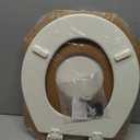 Bemis 500EC Durable Wood Toilet Seat with Easy Clean Hinges, Made in USA, Round, Biscuit