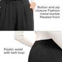 AFITNE Womens Linen Wide Leg Pants High Waist Casual Loose Palazzo Pants with Pockets Flowy Lounge Work Pants 28 (XX-Large, Black)