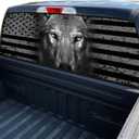 Wolf American Flag Decal for Truck & Car (65x20in)