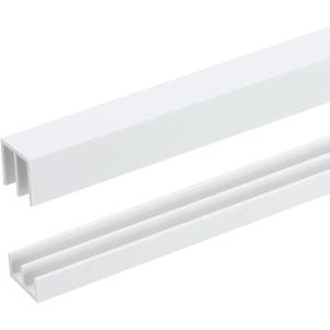 uxcell 4Set White Plastic Sliding Door Track, Sliding Glass Window Track for 1/8" Thick Panels, for Closet Glass Cabinets Door Track (3Ft Long)