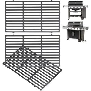 66097 Genesis II 400 Grill Grates for Weber Genesis GS4 II/LX 400 Series Grills Parts Genesis 2 E-410 S410 E-435 S-435 E-415 SE-410 LX S-440, 66089 Grates for Kitchen-aid 740-0781 Parts Cast Iron
