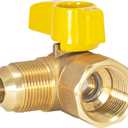 3/4 Inch FIP x 5/8 Inch OD Angle Gas Ball Valve with 1/4-Turn Handle, Brass Plumbing Fitting, 60029
