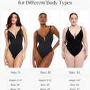 Popilush Shapewear Bodysuits for Women - Tummy Control Body Suits for Womens Deep V Corset Tops Thong Concert Outfits, Medium