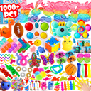 1000Pcs Bulk Party Favors for Kids, Fidget Toys Pack,Stocking Stuffers, Treasure Box Chest, Birthday Party, Classroom Carnival Prizes, Pinata Stuffers, Goodie Bag Stuffers, Stress Relief, Sensory Toys