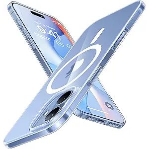 TORRAS Magnetic Slim Fit for iPhone 17 Case, UltraThin Compatible with MagSafe, Stronger Magnetic + Thinner, Lightweight Matte AntiScratch Hard PC Cover Phone Case for iPhone 17, Clear