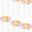 Yerliker 6 Pcs Wedding Flower Stand Acrylic Vase 23.6 Inches and 15.75 Inches Tall Clear Column Pillar Flower Stand Tabletop Display Rack for Wedding Centerpieces Birthday Party Decorations