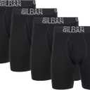 Gildan Men's Underwear Cotton Stretch Boxer Briefs, Multipack (XX-Large, Black Soot (4-pack, Long Leg))