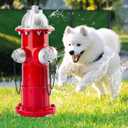 Realistic Resin Fire Hydrant Statue for Potty Training Dogs - Dog Fire Hydrant Pee Post, Weather-Resistant Garden Decor,Outdoor Garden & Lawn Ornament (Suitable for Any Size Dogs;21In;Silver)