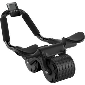 Uota Elbow Support Automatic Rebound Abdominal WheelAb Roller for Abdominal Exercise MachineAbs Workout EquipmentDolly Core Strengthening Trainer Fitness Belly Training (Black)