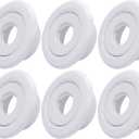 TunaMax (6 Pack) 1/2" IPS Fire Sprinkler Escutcheons 3/4" Adjustment Sprinkler Head Cover Plate Trim Ring White Fire Sprinkler Covers for Ceiling Indoor Inside