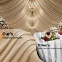 50ft40ft Champagne Ceiling Drapes for Weddings Parties,10 Panels 540ft Long Ceiling Curtain for Tent Canopy,Wrinkle Free Silky Easy to Hang&Draping Drapes for Backdrop Event Church Stage, W5ftH40ft_10 Panels