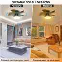 Ceiling Fans with Lights, 24 inch Remote Control Ceiling Fan, Flush Mount Low Profile Ceiling Fan Light, Large Airflow 5 Blades 6 Wind Speed Quiet Reversible 3 Color Temperatures Black