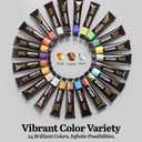 Acrylic Paint Set  24 Bold Colors Acrylic Paint Tubes for Adults - Non-Toxic Paint Sets for Canvas, Wood, Fabric & More  Smooth, Fast-Drying, High-Pigment Formula, 0.4 oz Each
