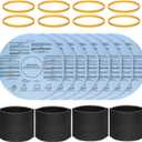 20-Piece 90107 Paper Disc Filter and 90585 Foam Sleeve Filter Kit Compatible with Shop-Vac VacMaster Genie 5-Gallon+ Wet/Dry Vacuums includes 8 Paper Disc Filters 8 Retaining Bands and 4 Foam Sleeves