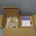 EHOMEWARE 6 Pack Gold Door Handles, Satin Brass Door Knobs Interior Privacy Function Without Keys, Bedroom Bathroom Door Levers Interior for Left or Right Handed Doors, Gold Modern Door Levers