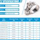 T-Bolt Hose Clamps 24Pcs Fuel Line Clamps Working Range 17-43mm 304 Stainless Steel Heavy Duty Hose Clamps Intercooler Pipe Clamp with Two L-Wrenchs