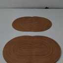 Noctiflorous Oval Braided Placemats Set of 6 Woven 12x18 Inch Non Slip Washable Heat Resistant Place Mats Round Tablemats for Dining Kitchen Party Daily Table Decor Dinner Mats (12 Brown, 6)