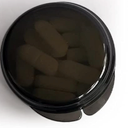 Small Pill Box, Daily Pill Case Portable for Purse Pocket,Travel Pills Box Medicine Storage Container Earplug Case (Black)