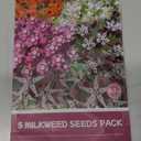 Milkweed Seeds Mix for Monarch Butterflies - Fruivity 5 Varieties Mixed Perennial Wildflower Milkweed Seeds Non-GMO Butterfly, Common, Showy, Pink Swamp & White Swamp - Flower Seeds for Garden