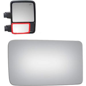 WLLW Mirror Glass fit for 13-14 F-150 08-20 F250 F350 F450 Super Duty 17-20 F550 Super Duty 16-21 F650 F750 Passenger Side (Lower Convex)