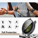 4-Pack Approach S50 Screen Protector Case Compatible with Garmin Approach S50 Smartwatch, Ultra-Thin Scratch Resistant Cover with Tempered Glass for Women Men