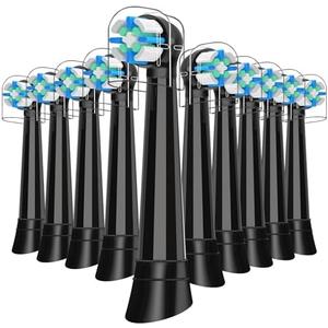 iO Replacement Heads Compatible with Oral B iO 3 4 5 6 7 8 9  Series Electric Toothbrush,IO Toothbrush Heads Compatible with Oral B iO,Medium-Hard bristles Care for Your Teeth,9pcs,Black
