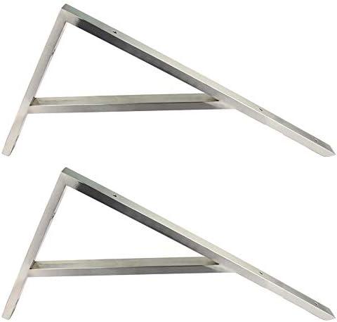 sGAQG4QG Wall-Mounted Metal Shelf Bracket Stainless Steel Square Tube Triangle Bracket Rack Shelf partition Bracket Wall Load-Bearing Fixed Tripod Support Shelf Shelf Support (Black 500mm)