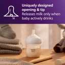 Philips Avent Natural Baby Bottles with Natural Response Nipples (Slow Flow, Flow 2), 4oz, 4-Pack, SCY900/04 (Clear)