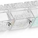 Qtip Holder Dispenser, 3 Pack Wall Mounted Plastic Cotton Pad Holder, Cotton Ball, Swabs, Floss, Makeup Organizers Containers for Vanity Bathroom