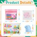 6 Pack Dinosaur Slime Kit for Kids, DIY Slimes Sets Colorful Sensory Toys Non-Sticky Stress Relief Party Favors Birthday Gifts for Boys Girls