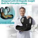 Ergonomic Seat Cushion,Office Chair Cushion with Lumbar Support Pillow,Car Orthopedic Seat Cushions,Designed for Sciatica,Tailbone,Back Pain Relief,for Office,Car,Truck,Home,Desk Chair