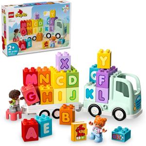 LEGO DUPLO Town Alphabet Truck Toy - Toddler Learning & Educational Toys for Preschool, Ages 2+ - Alphabet Blocks for Boys & Girls - Baby Gift Ideas for Birthdays - 10421