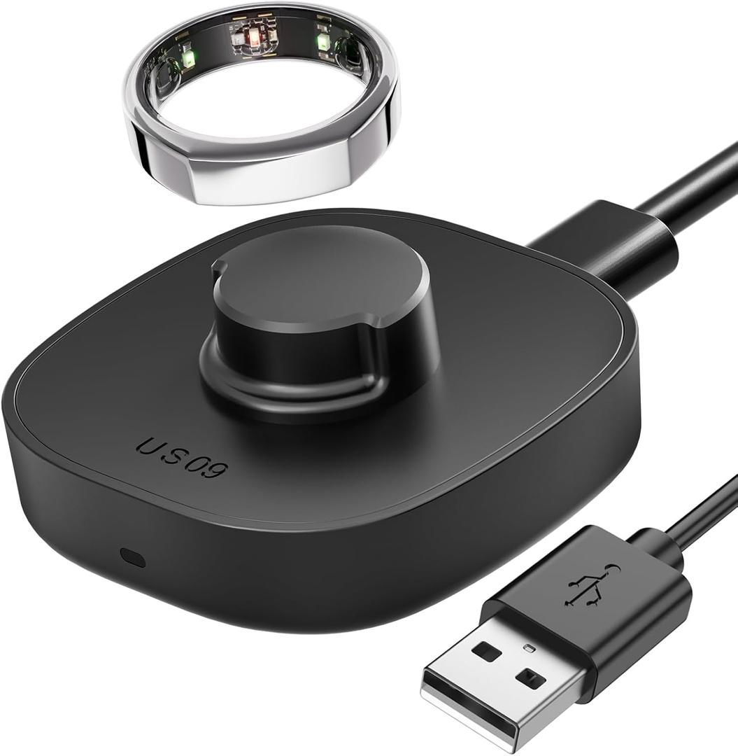 Compatible with Ou-ra Ring Gen3 Charger - Smart Ring Charger Size 9, Fast and Portable Charging Dock with USB-C Cable