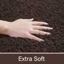 LOCHAS Bathroom Rug Runner 24x48 Inch, Bath Rugs Non Slip, Brown, 48x24 inch