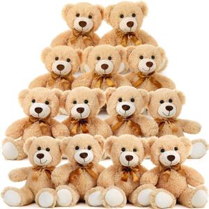 MaoGoLan 13Pcs Bulk Teddy Bears Stuffed Animals Baby Shower, Soft Small Stuffed Teddy Bears in Bulk, 13.5" Cuddly Mini Bears Centerpiece Baby Shower,Wedding,Party,Engagement