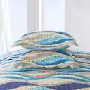 NEWLAKE Quilt Bedspread Sets - West Coastal Pattern Reversible Coverlet Set, King Size