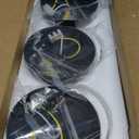 Industrial Pendant Lighting, Modern Clear Glass Shade Farmhouse Adjustable Hanging Light Fixtures for Kitchen Island Living Room Bedroom Hallway, 3-Pack (Black)