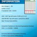 Magnetic Tap Drill Recommendations Chart 6" x 9" | SAE & ISO Drill Bit Sizes with Decimal Equivalents | Quick Reference for CNC Machinists Shop, Garage, Toolbox | Made in Canada | Useful Magnets