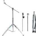 Cymbal Stand, Drum Hardware, Adjustable, Heavy Duty, Non-Slip, Sturdy Straight & Boom Combo, Double Braced Legs, , Hi-Hat Cymbals，Ideal for beginners, novices, and amateur drummers