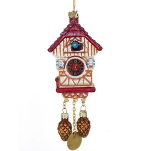 Kurt S. Adler YAMNB1374 Kurt Adler Noble Gems Cuckoo Clock Glass Ornament
