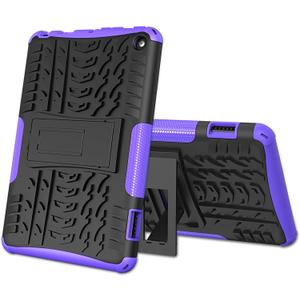 ROISKIN Kickstand Case 2-Layer Heavy Duty Shockproof Kids Cover for 2022 Release Tablet 7 inch Case 12thgeneration Without Screen Protector, Not for 7 inch iPad TCL Samsung ((Horizontal Mode)Flre7case2022release12thgen, Purple)